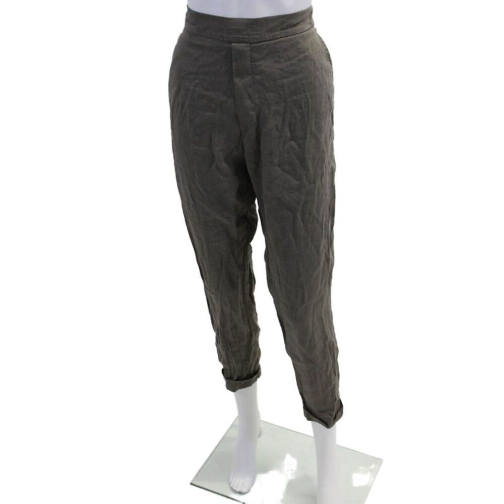 Masons Womens Elastic Waist Slip-On Pants Green Size 40